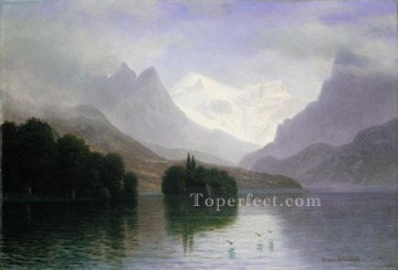 Mountain Scene Albert Bierstadt Oil Paintings